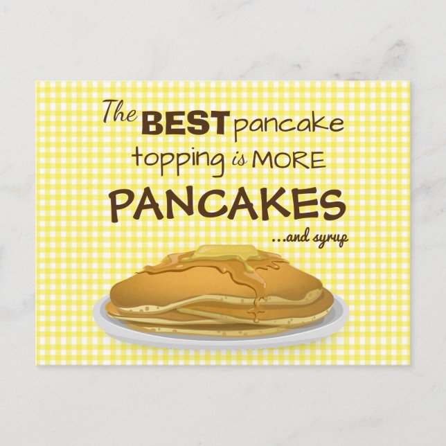 Pfannkuchen und Sirup-Quote Postkarte (Vorderseite)