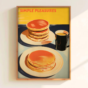 Pfannkuchen Wandkunst Frühstücksdruck Einfache Fre Poster