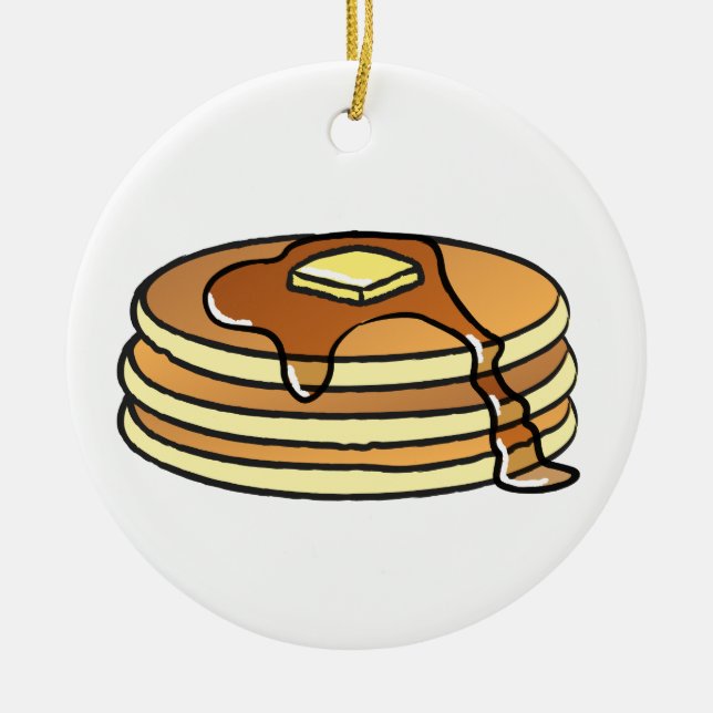Pfannkuchen - Weihnachtsverzierung Keramik Ornament (Vorne)