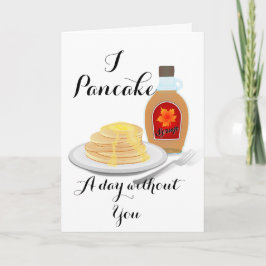 Pfannkuchen-Wortspiel-Valentinstag-Karte Karte