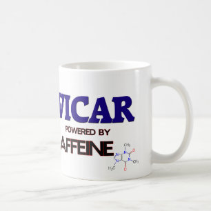 Pfarrer angetrieben durch Koffein Kaffeetasse