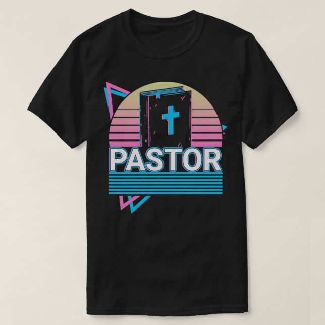 Pfarrer Christliche Kirchenprediger Retro-Geschenk T-Shirt (Design vorne)