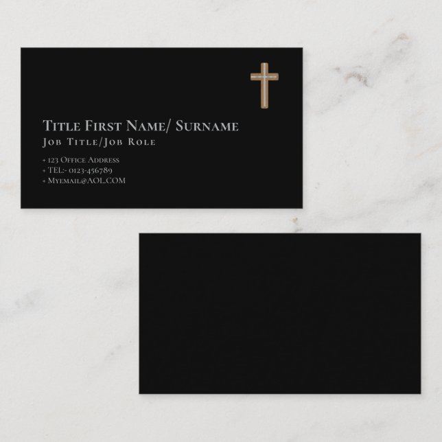Pfarrer des christlichen Katholischen Priesters, M Visitenkarte (Vorne/Hinten)