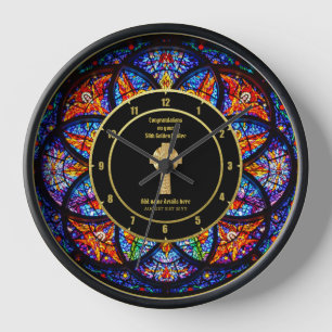 Pfarrer Priester Ordination Jubiläum festes Glas Uhr