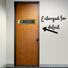 Pfarrkirche Klassisches Gold und Schwarz Türschild