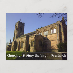Pfarrkirche St. Mary der Jungfrau Prestwich Pos Postkarte