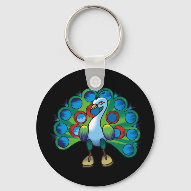 Pfau 2 schlüsselanhänger (Vorderseite)