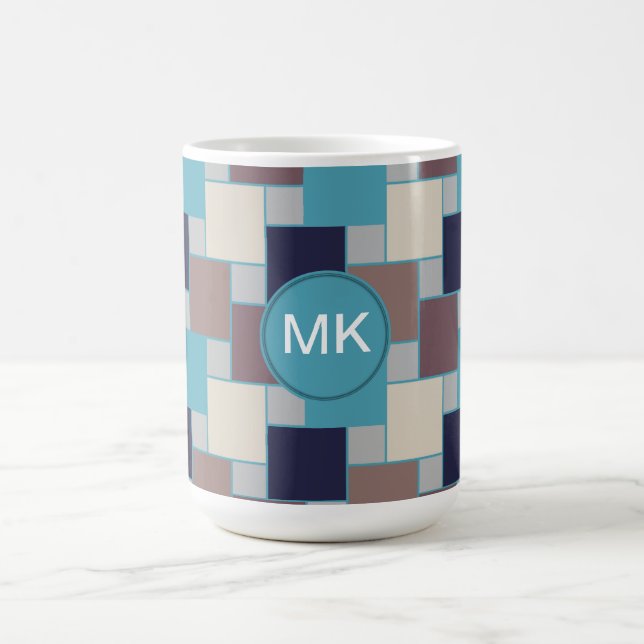 Pfau am Strand Kaffeetasse (Mittel)