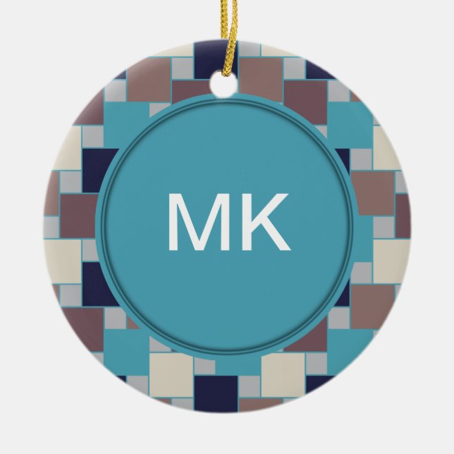 Pfau am Strand Keramikornament (Vorne)