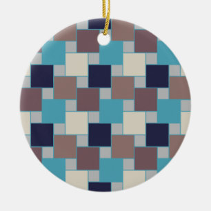 Pfau am Strand Keramikornament