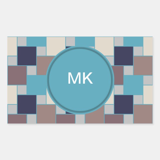 Pfau am Strand Rechteckiger Aufkleber (Vorderseite)