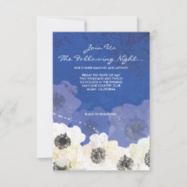 Pfau & Anemone Blume Hochzeitskarte Einladung