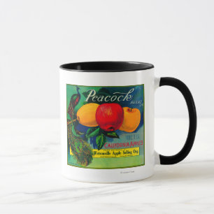 Pfau-Apple-Kiste LabelWatsonville, CA Tasse