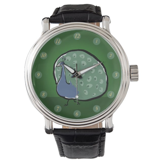 Pfau Armbanduhr (Vorderseite)