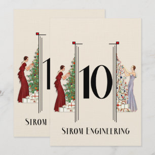 Pfau Art Deco Flair Weihnachten Tischnummer 10