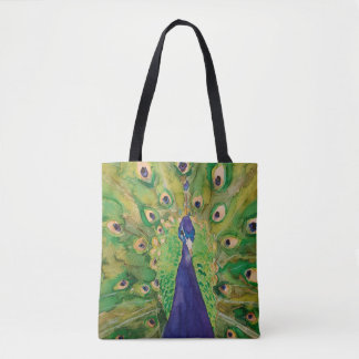 Pfau auf einem Totbeutel Tasche