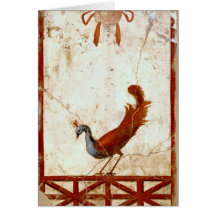 Pfau auf Fresco Antikes antikes Gemälde