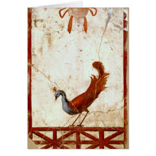 Pfau auf Fresco Antikes antikes Gemälde
