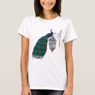 Pfau auf Lampe T-Shirt