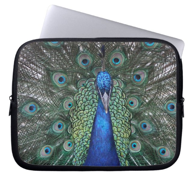 Pfau-Benommenheit Laptopschutzhülle (Vorderseite)