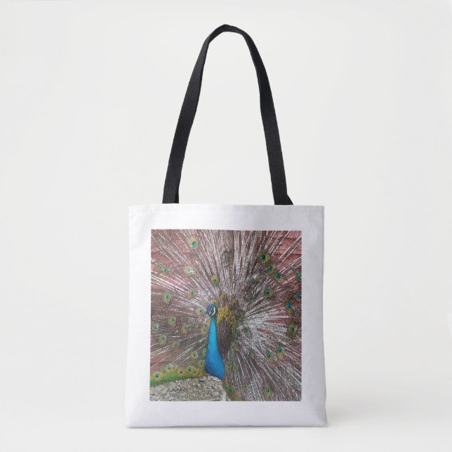 Pfau-Bild Tasche (Vorderseite)