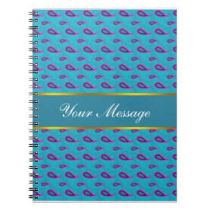 Pfau-Blau Paisley Notizblock