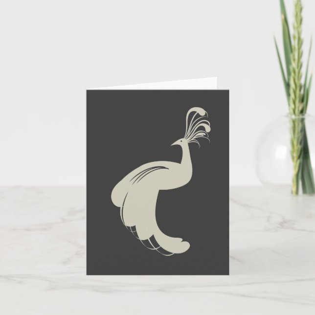 PFAU BLÜHEN in Säurenummer Notecard Karte (Vorderseite)