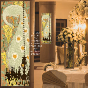 Pfau brüllende 20er Gatsby-Hochzeit Poster