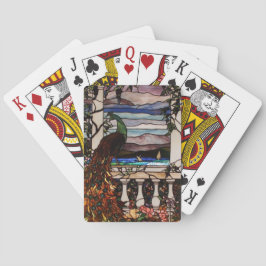 Pfau-Buntglas-Spielkarten Spielkarten