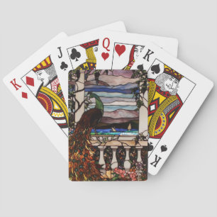 Pfau-Buntglas-Spielkarten Spielkarten