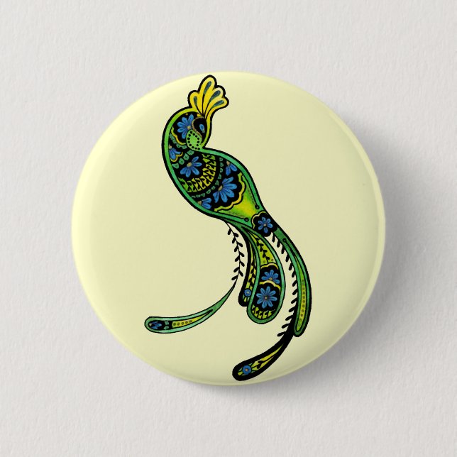 Pfau-Button Button (Vorderseite)