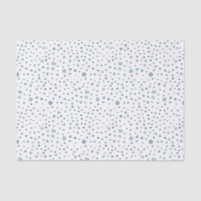 Pfau Confetti Wasserfarben Dots Tissue Paper Seidenpapier (Vorderseite)