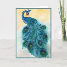 Pfau Dankeschön Karte