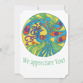 Pfau Dankeschön Karten