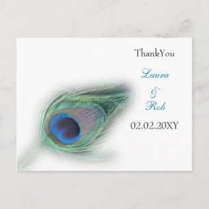 Pfau DankeYouCards Postkarte