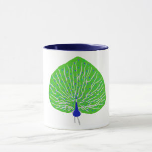 Pfau des modernen Glitzer Tasse