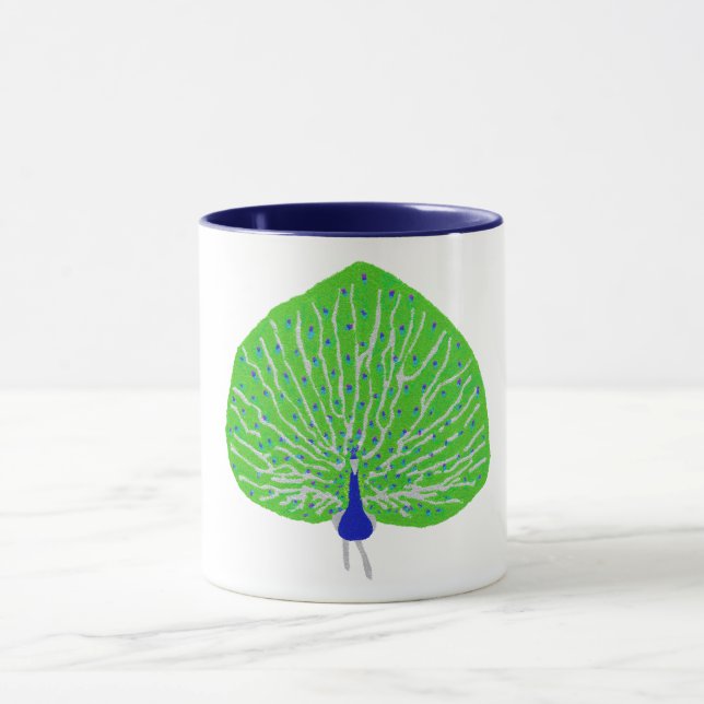 Pfau des modernen Glitzer Tasse (Zentrum)