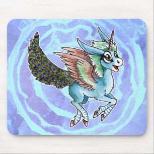 Pfau-Einhorn Mousepad