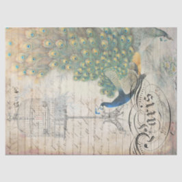 Pfau-Eintagsfliegen Decoupage Papierrecht Seidenpapier