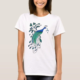 Pfau-Entwurfs-T-Shirt T-Shirt
