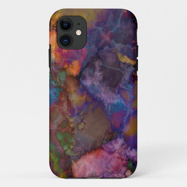 Pfau-Erzchalcopyrite-Marmor Case-Mate iPhone Hülle (Rückseite)