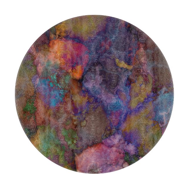 Pfau-Erzchalcopyrite-Marmor Schneidebrett (Vorderseite)