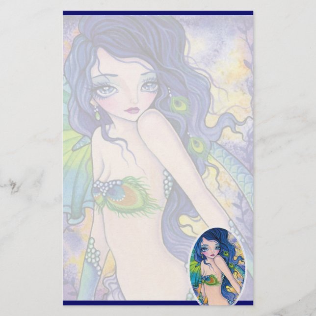 Pfau-Faszination - Briefpapier (Vorderseite)