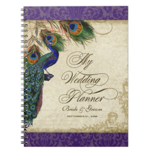 Pfau & Feather Formal Wedding Planner Journal Notizblock