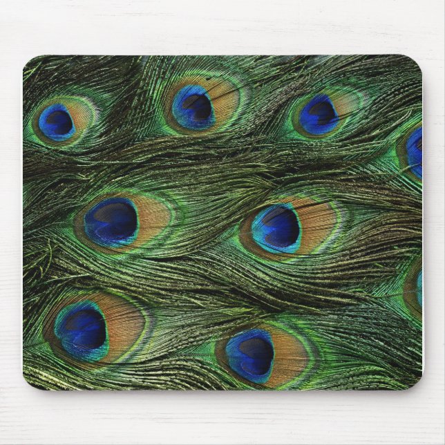 Pfau-Feder-Druck Mousepad (Vorne)