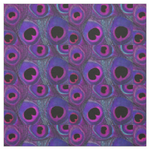 Pfau-Feder-Gewebe-lila rosa graues Schwarzes Stoff