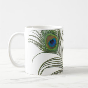 Pfau-Feder Kaffeetasse