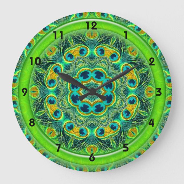 PFAU-FEDER-KALEIDOSKOP Uhr (Vorderseite)
