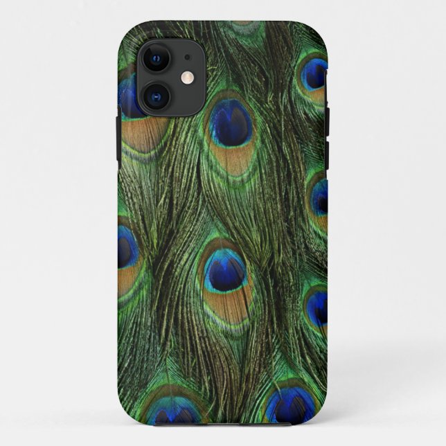 Pfau-Feder-Kasten-Abdeckung Case-Mate iPhone Hülle (Rückseite)