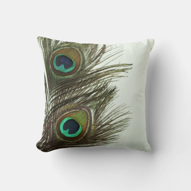 Pfau-Feder-Kissen Kissen (Vorderseite)